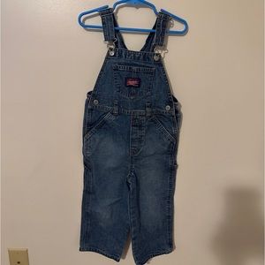 VTG Old Navy Baby Unisex Overalls size 3T Blue Denim with Metal Hardware